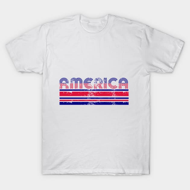 America T-Shirt by theplaidplatypusco